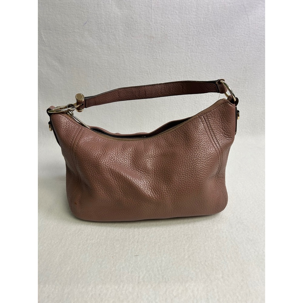 Boho Chic Michael Kors Womens Medium Rose Pink Pebbled Leather Hobo Shoulder Bag